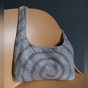 Kara SWIRL Rhinestones Shoulder Bag, Handbag